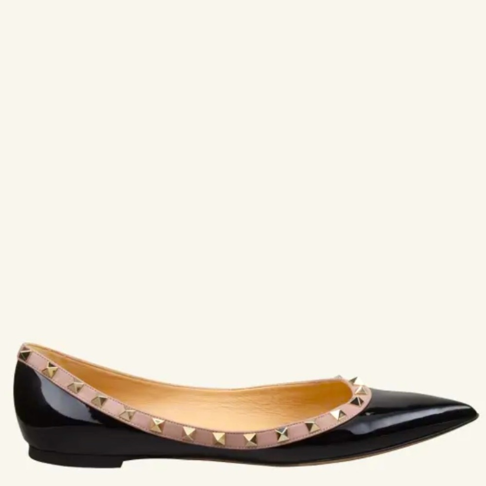 VALENTINO GARAVANI
Rockstud Patent Ballet Flats